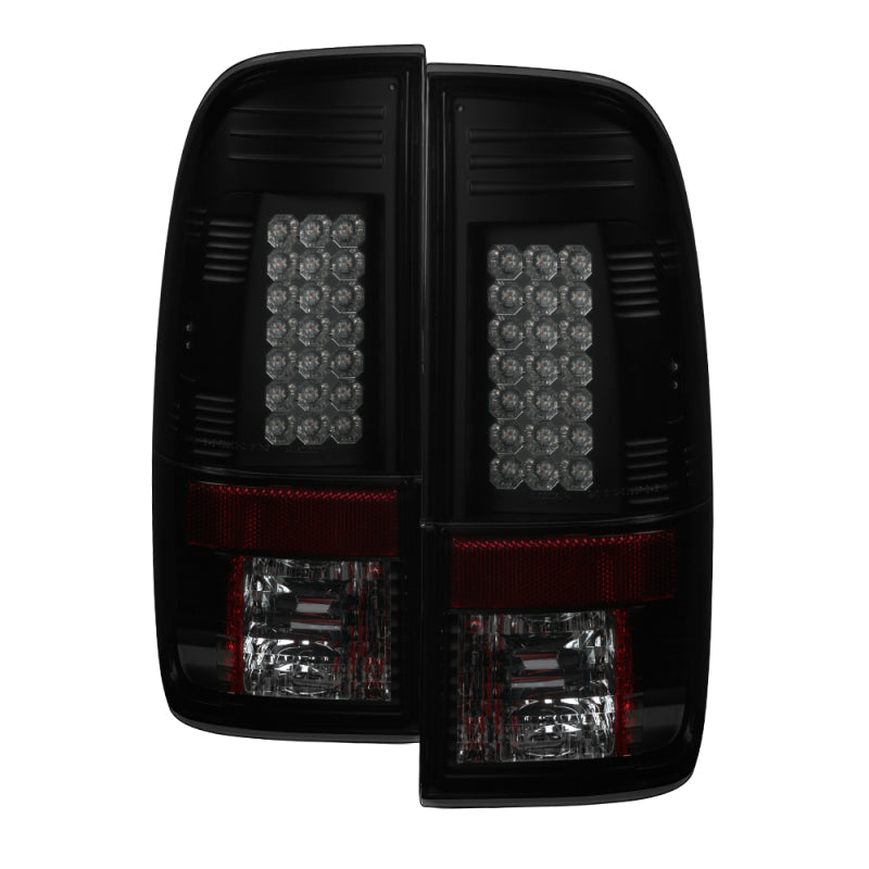 Spyder Ford F150 side 97-03/F250 Super Duty 99-07 LED Tail Lights Blk Smke ALT-YD-FF15097-LED-BSM SPYDER