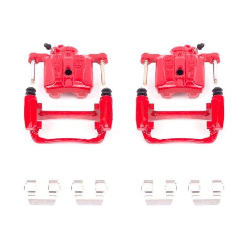 Power Stop 91-94 Dodge Stealth Rear Red Calipers w/Brackets - Pair PowerStop
