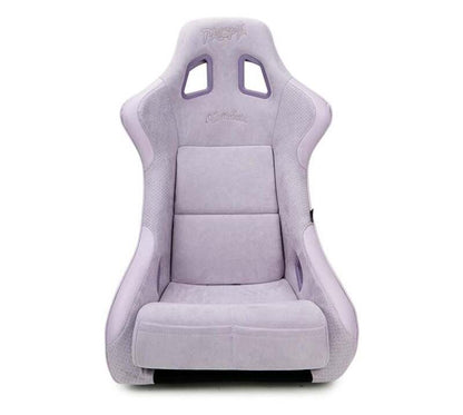 NRG FRP Bucket Seat (Medium) Prisma-Chromatic Lilac Vegan Suede w/ Chameleon Back