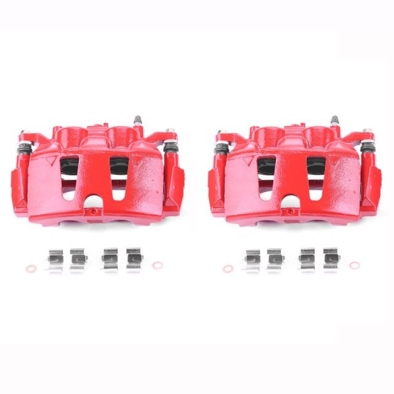 Power Stop 2017 Chrysler Pacifica Front Red Calipers w/Brackets - Pair PowerStop