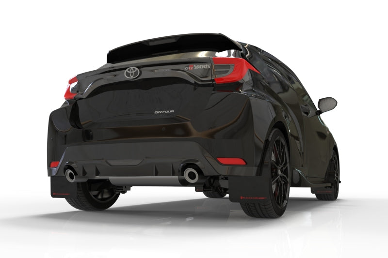 Rally Armor 20-22 Toyota GR Yaris Hatchback Black Mud Flap w/ Red Logo Rally Armor