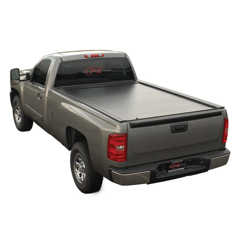 Pace Edwards 21-23 Ford F-Series Super Duty 8ft JackRabbit Full Metal Tonneau Cover w/ Rails