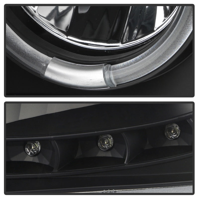 Spyder Chevy Suburban 1500 07-14 Projector Headlights LED Halo LED All Black PRO-YD-CSUB07-HL-BKV2 SPYDER