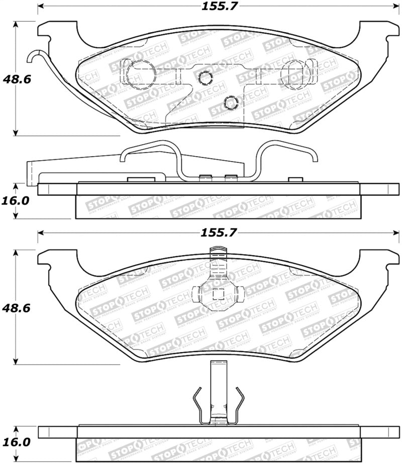 StopTech Premium Ceramic Brake Pads - 308.07150