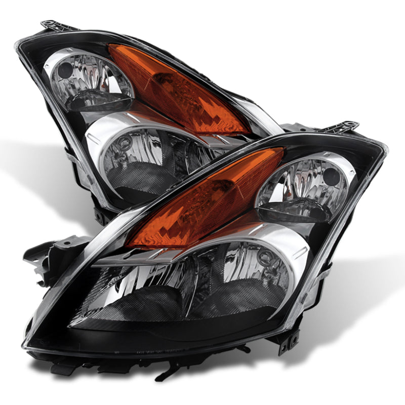 Xtune Nissan Altima 07-09 Sedan Crystal Headlights Halogen Model Only Black HD-JH-NA07-AM-BK SPYDER