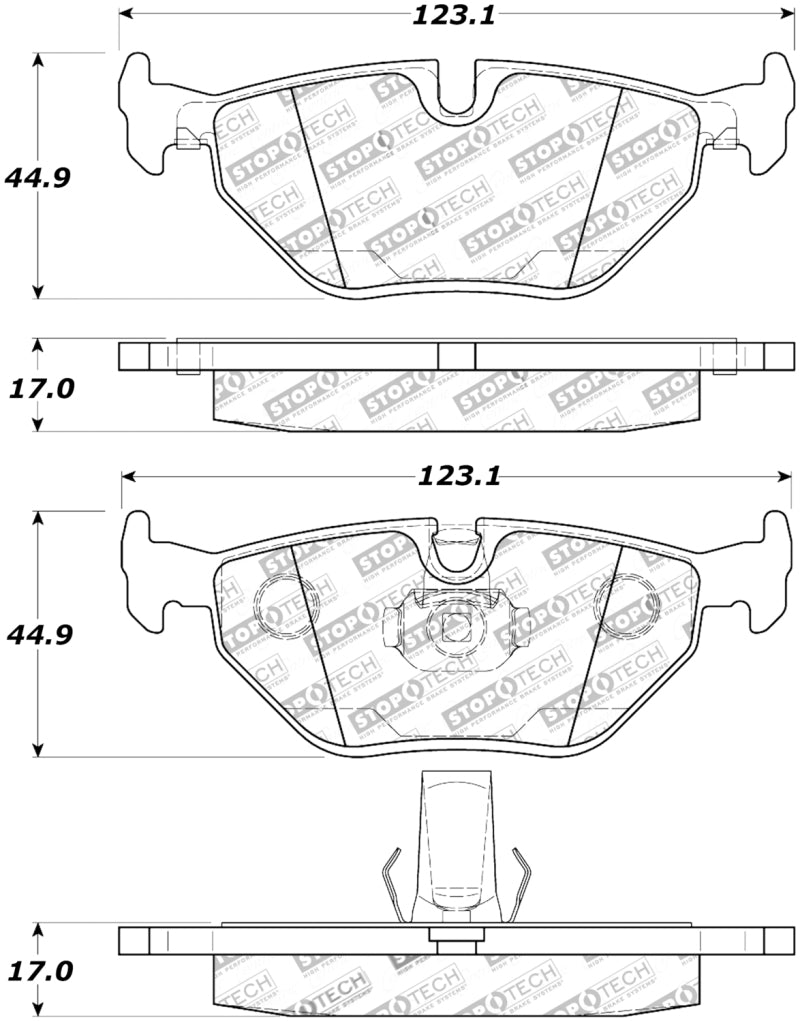 StopTech Premium Ceramic Brake Pads - 308.06921