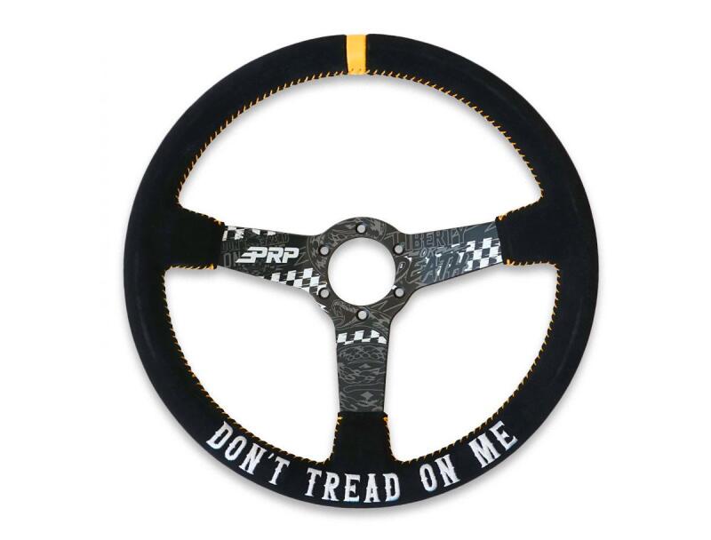 PRP Deep Dish Suede Steering Wheel - Dont Tread on Me G249-TR