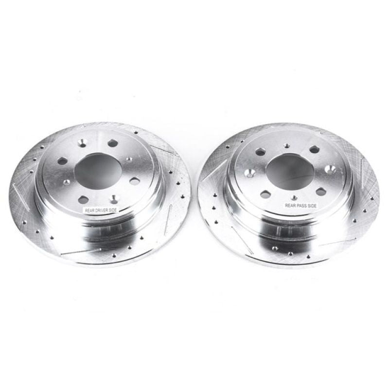 Power Stop 90-01 Acura Integra Rear Evolution Drilled & Slotted Rotors - Pair PowerStop