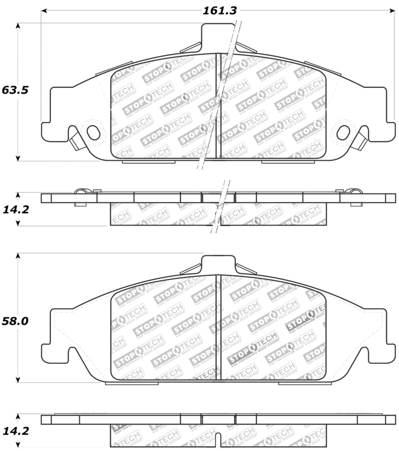 StopTech Sport Brake Pads w/Shims and Hardware - Rear Stoptech