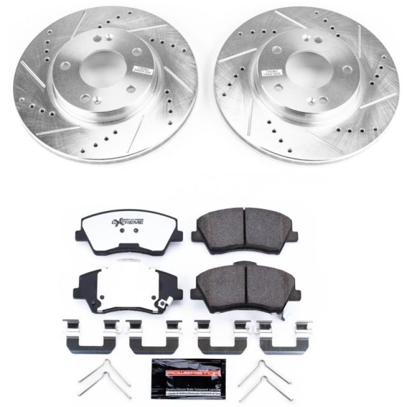 Power Stop 17-19 Hyundai Ioniq Front Z36 Truck & Tow Brake Kit PowerStop