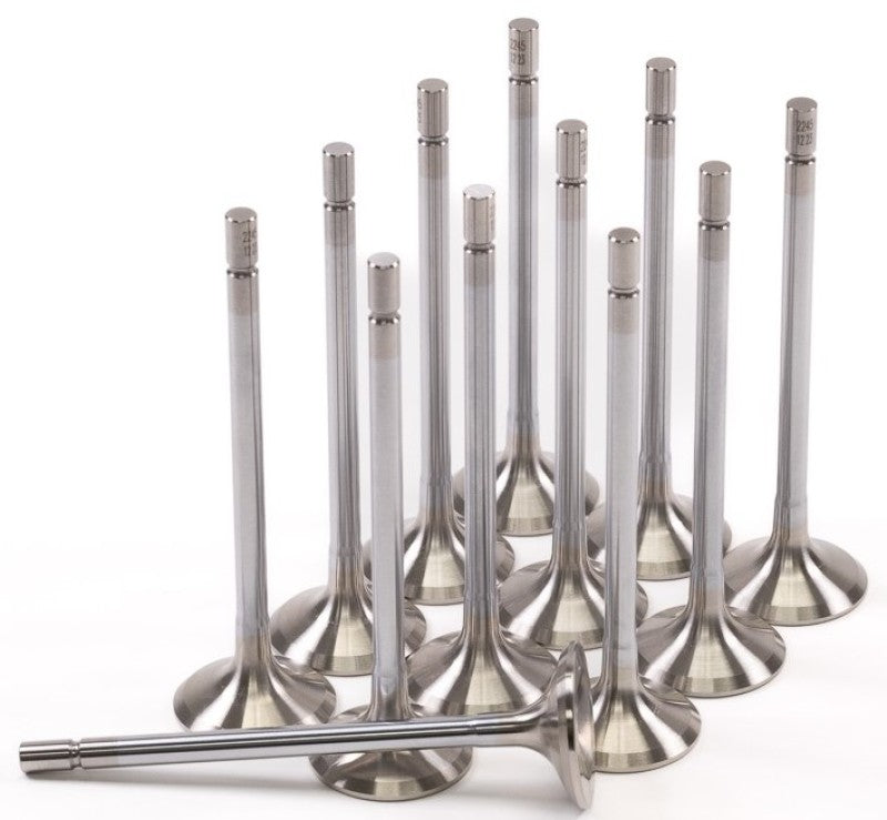 GSC P-D Nissan VR30DDTT 28.5mm Head STD 97.5mm Long Super Alloy Exhaust Valve - Set of 12 - 2245-12