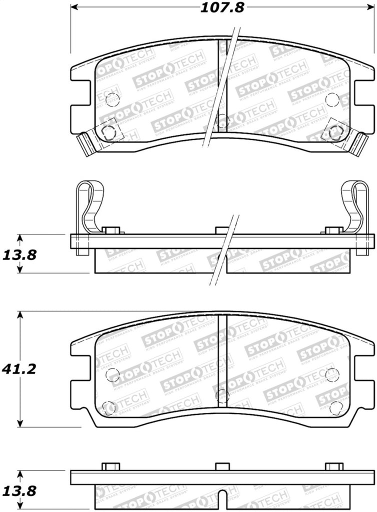 StopTech Premium Ceramic Brake Pads - 308.07140