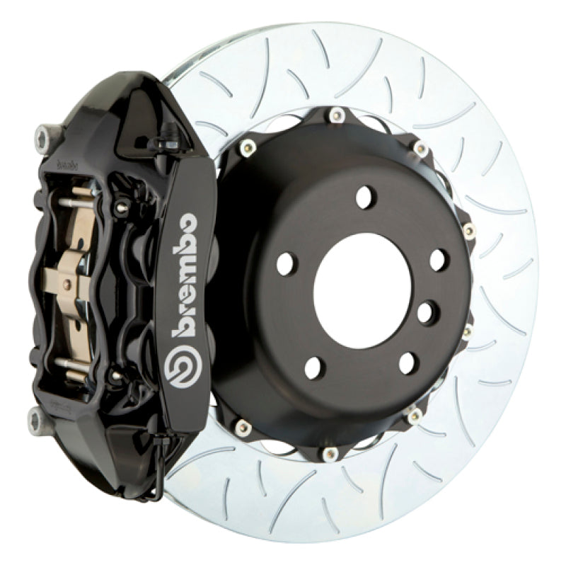 Brembo 06-10 M5/06-10 M6 Rear GT BBK 4 Piston Cast 380x28 2pc Rotor Slotted Type3-Black Brembo