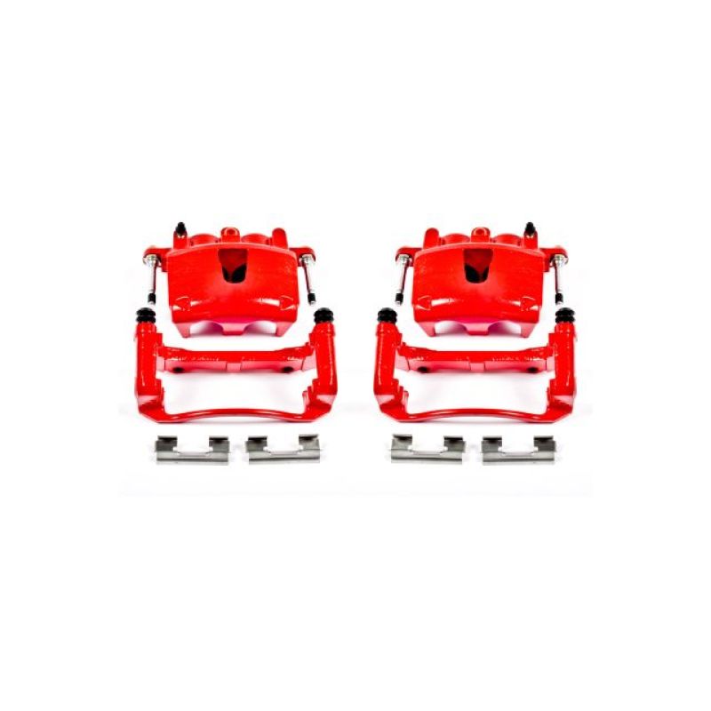Power Stop 06-10 Jeep Commander Front Red Calipers w/Brackets - Pair PowerStop