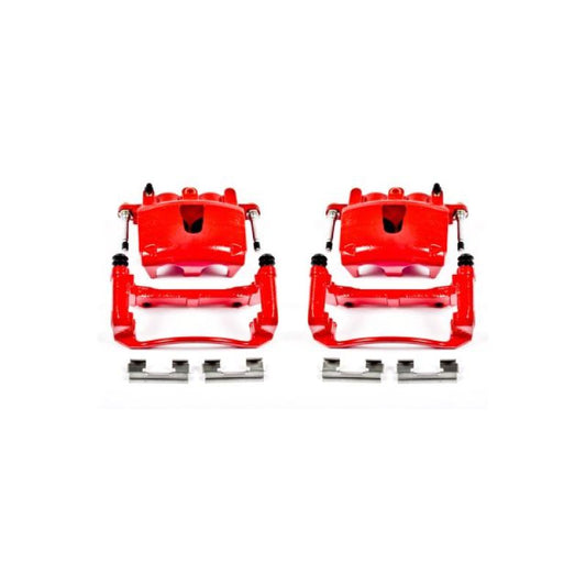 Power Stop 06-10 Jeep Commander Front Red Calipers w/Brackets - Pair PowerStop