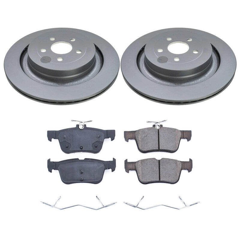 Power Stop 22-24 Ford Edge Rear Z17 Coated Brake Kit PowerStop