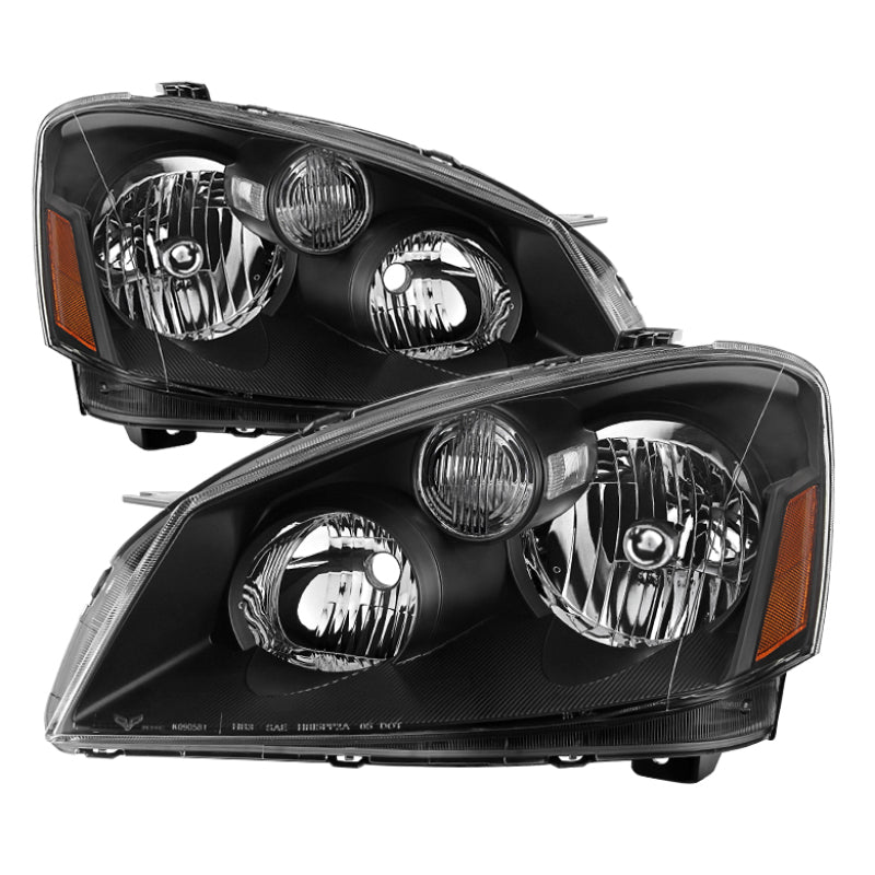 Xtune Nissan Altima 05-06 Halogen Model Only OEM Style Black Bezel Headlights HD-JH-NA05-AM-BK SPYDER