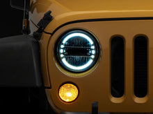 Load image into Gallery viewer, Raxiom 97-18 Jeep Wrangler TJ &amp; JK Axial 7-In LED Headlights w/ DRL- Chrome Housing (Clear Lens)