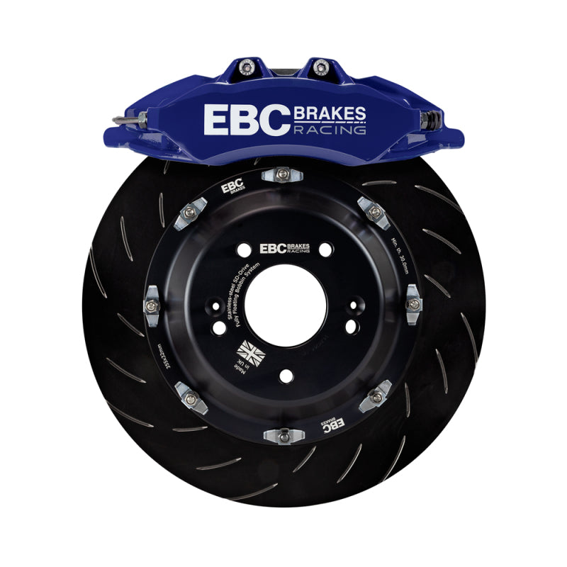 EBC Racing 08-21 Nissan 370Z Blue Apollo-6 Calipers 355mm Rotors Front Big Brake Kit EBC