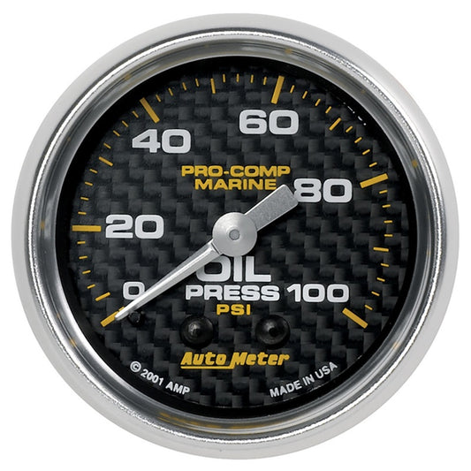 Autometer Marine Silver 5in Ultra-Lite 100 PSI 200705-33