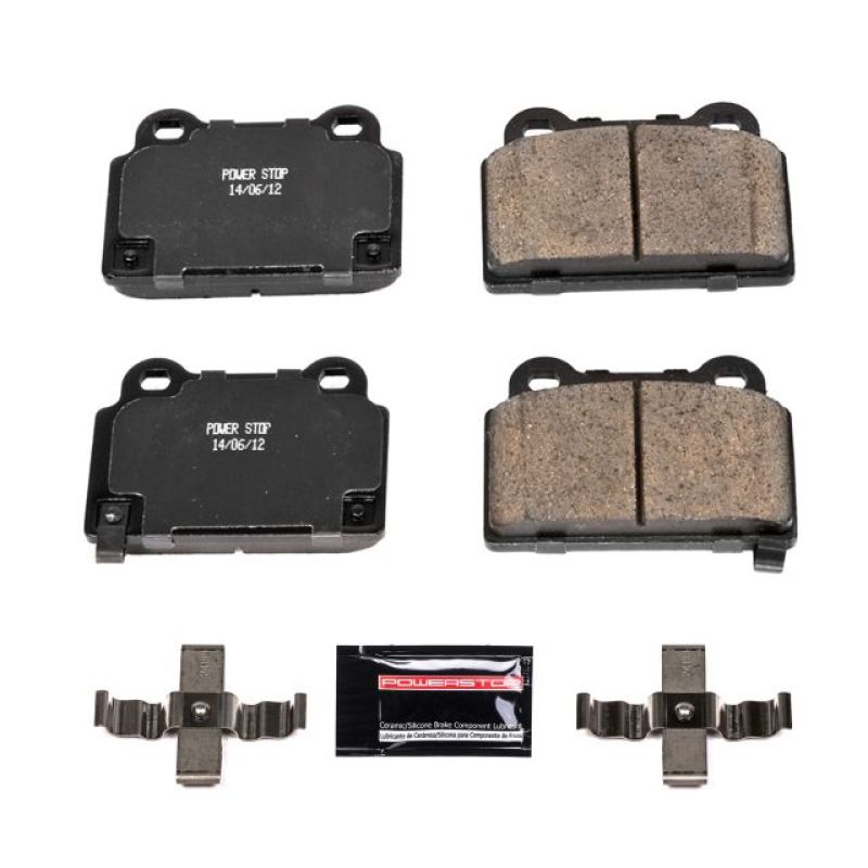 Power Stop 08-15 Mitsubishi Lancer Rear Z23 Evolution Sport Brake Pads w/Hardware PowerStop