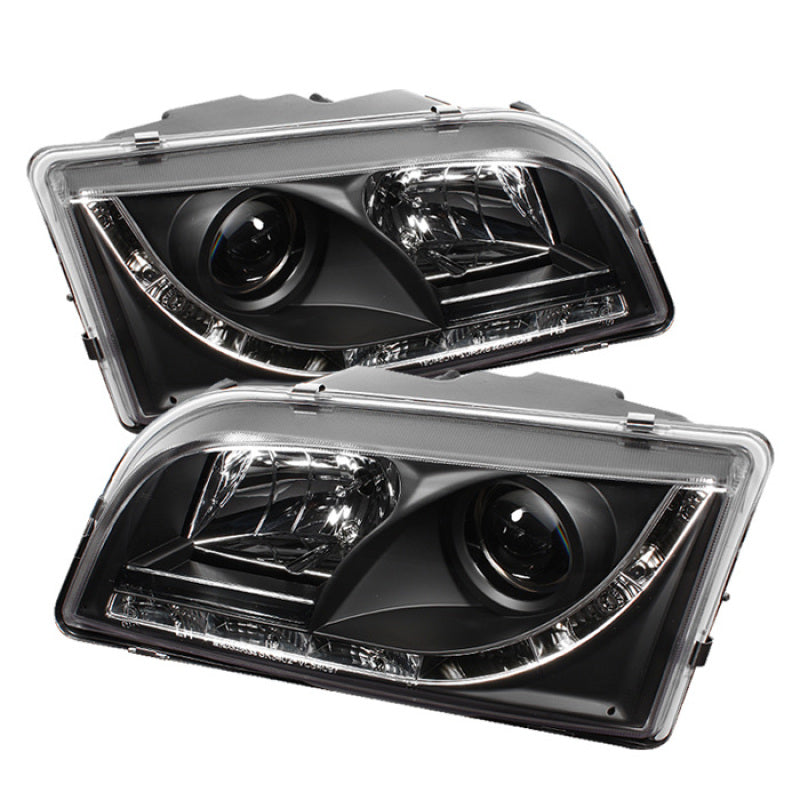 Spyder Volvo S40 97-03 Projector Headlights DRL Black High H1 Low H1 PRO-YD-VOS4097-DRL-BK SPYDER