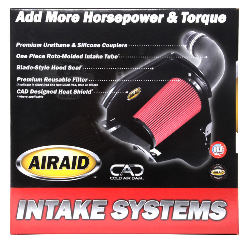 Airaid 10-13 Ford F-250 / F-350 Super Duty 6.2L CAD Intake System w/ Tube (Dry / Black Media)