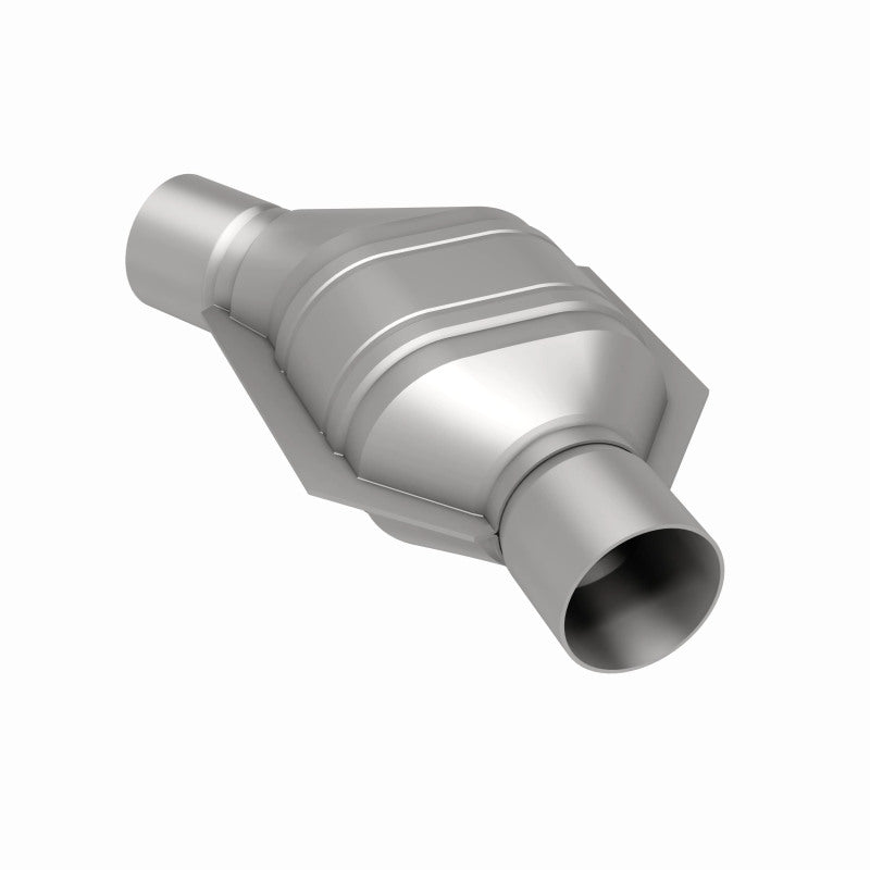 MagnaFlow Conv Univ 2.25in Inlet/Outlet Angled Offset/Center Calif OBDII Magnaflow