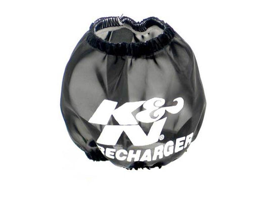 K&N Universal Precharger Round Tapered Air Filter Wrap Black 3in Base ID x 2in Top ID x 3in H K&N Engineering