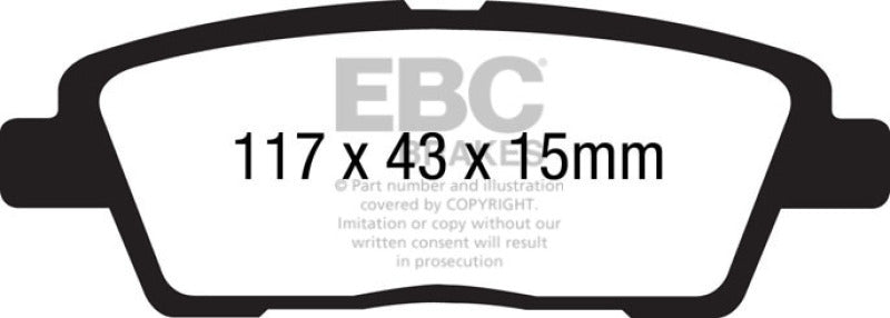 EBC YellowStuff Rear Brake Pads - DP41881R EBC