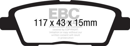 EBC YellowStuff Rear Brake Pads - DP41881R EBC