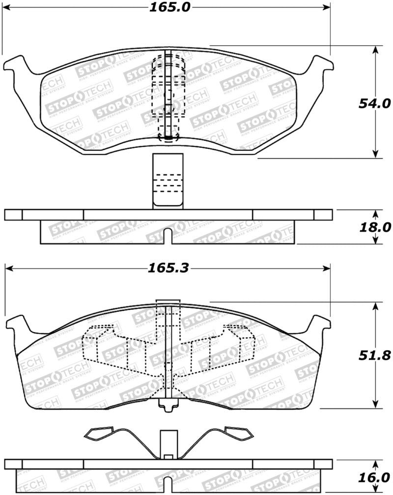 StopTech Premium Ceramic Brake Pads - 308.06420