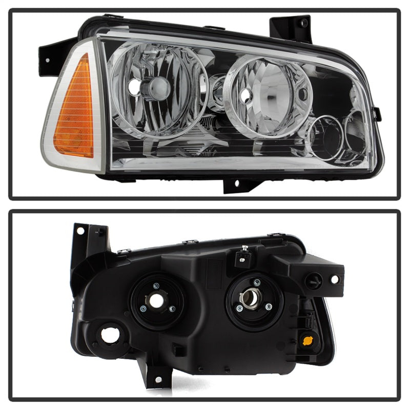 xTune 05-10 Dodge Charger 4pc OEM Style Halogen Headlights w/Corner - Chrome (HD-JH-DCH05-SET-C) SPYDER