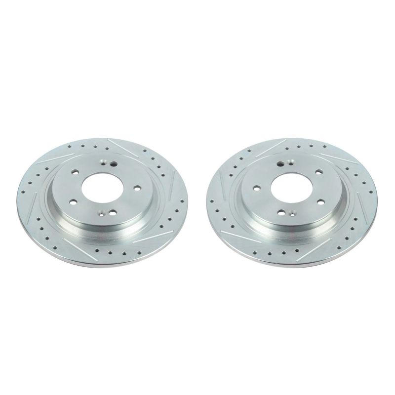 Power Stop 18-20 Hyundai Kona Rear Evolution Drilled & Slotted Rotors - Pair PowerStop