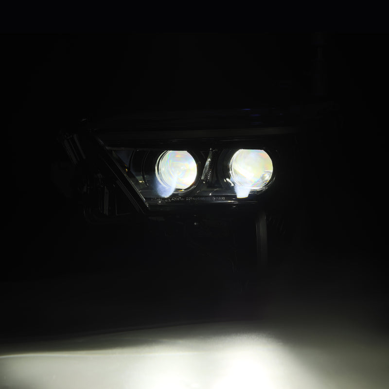 AlphaRex 880874 22-23 Toyota Tundra LUXX-Series Headlights Black w/Amber DRL - Req 810029 OR 810030