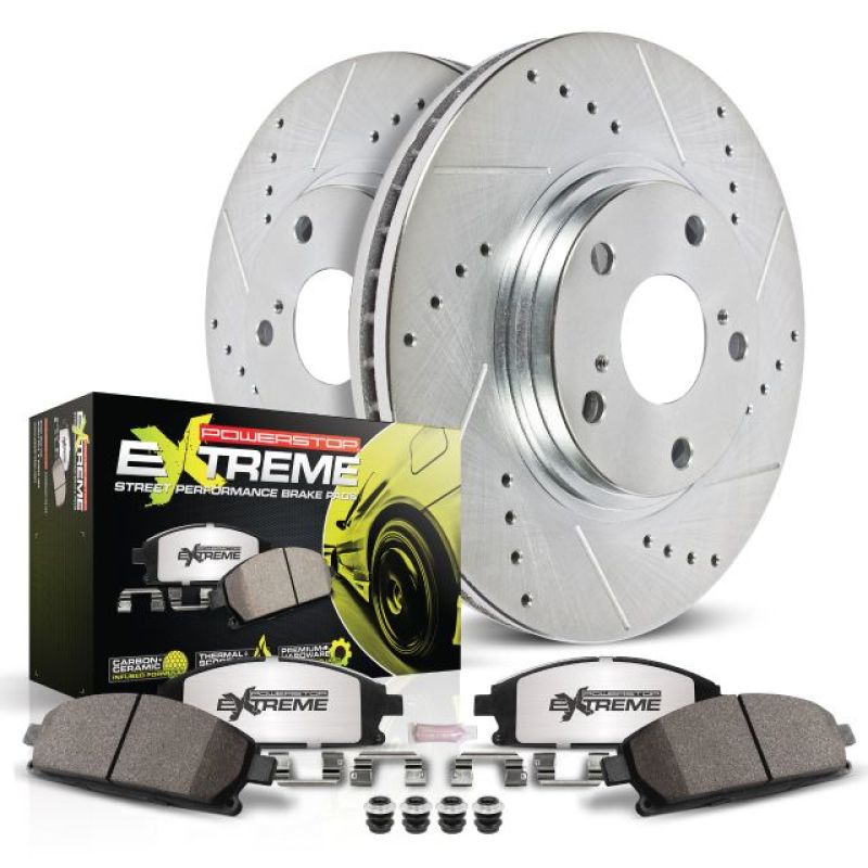 Power Stop 96-01 Audi A4 Quattro Rear Z26 Street Warrior Brake Kit PowerStop