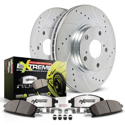Power Stop 08-14 Cadillac CTS Rear Z26 Street Warrior Brake Kit PowerStop