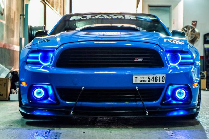 Oracle Ford Mustang 10-12 LED Halo Kit - Projector Headlights - Blue