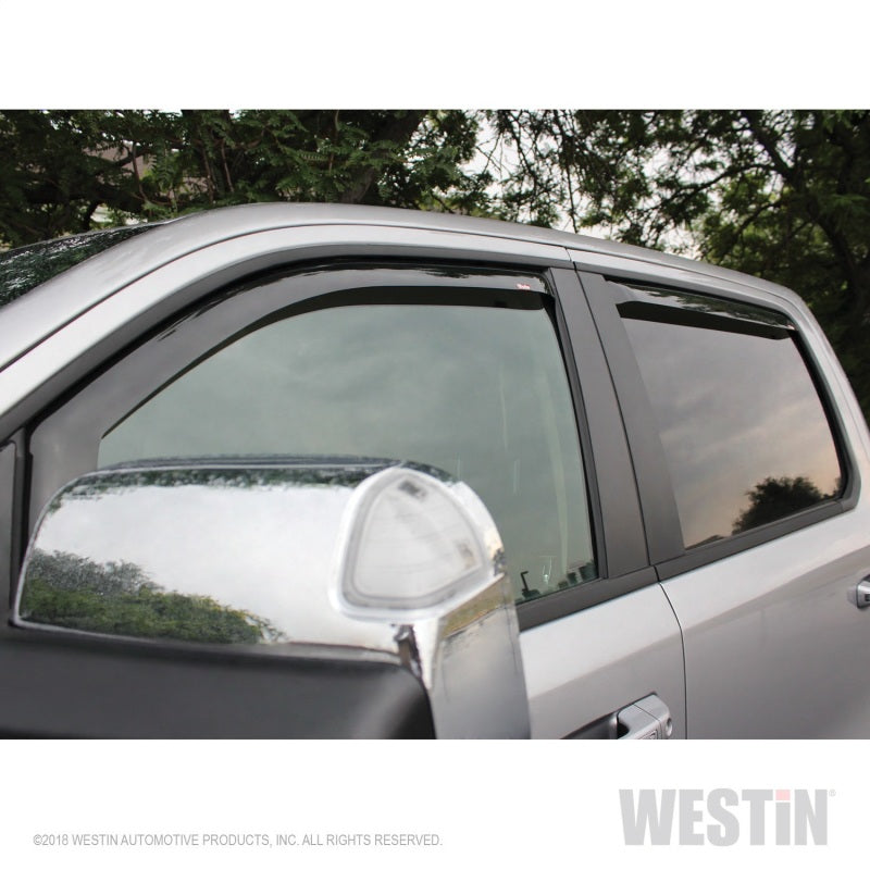 Westin 19-22 Ram 1500 Crew Cab(Excl. 19-22 Ram 1500 Classic) In Channel Wind Deflector 4pc - Smoke Westin