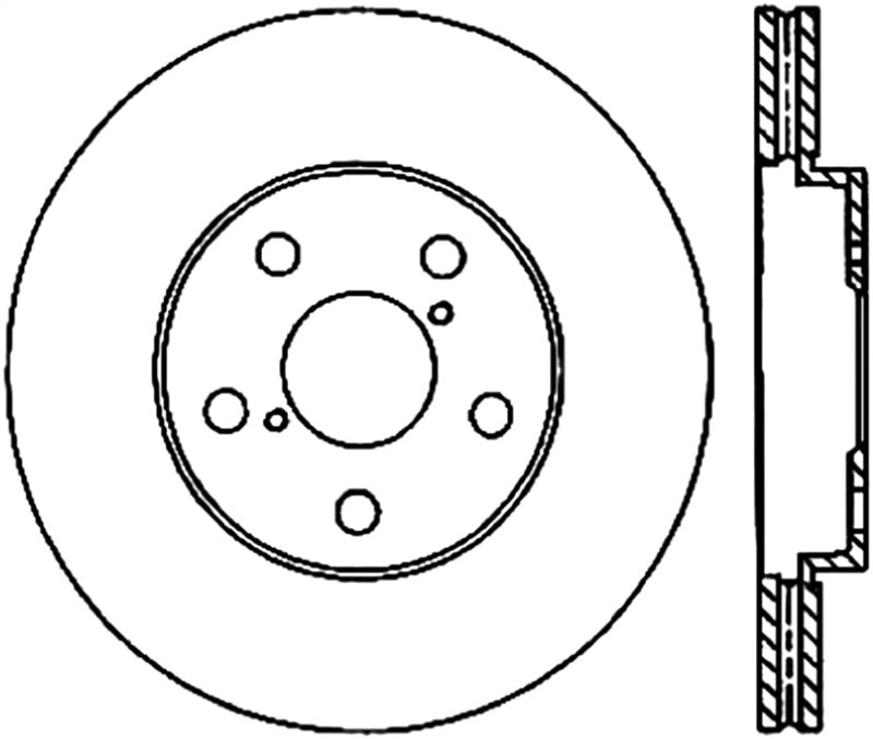 StopTech 06-09 Lexus IS350 / 07-08 GS350 2WD Drilled Left Front Rotor Stoptech