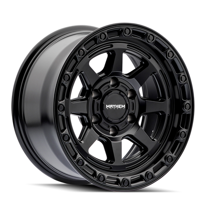 Mayhem 8306 Ridgeline 17x8.5 / 5x127 BP/ -6mm Offset / 78.1mm Hub Satin Black Wheel