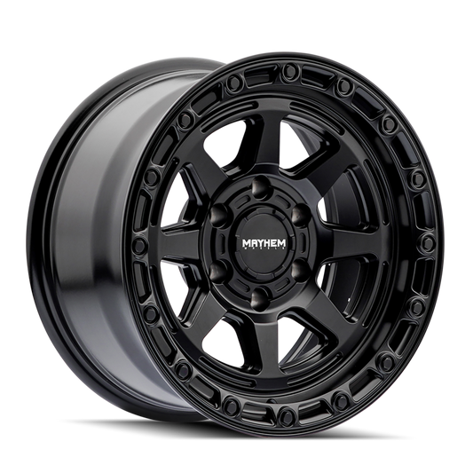 Mayhem 8306 Ridgeline 17x8.5 / 5x127 BP/ -6mm Offset / 78.1mm Hub Satin Black Wheel