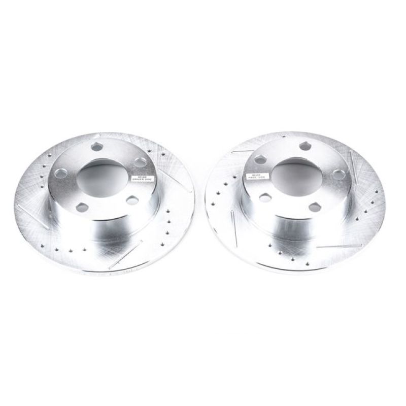 Power Stop 98-01 Audi A6 Quattro Rear Evolution Drilled & Slotted Rotors - Pair PowerStop