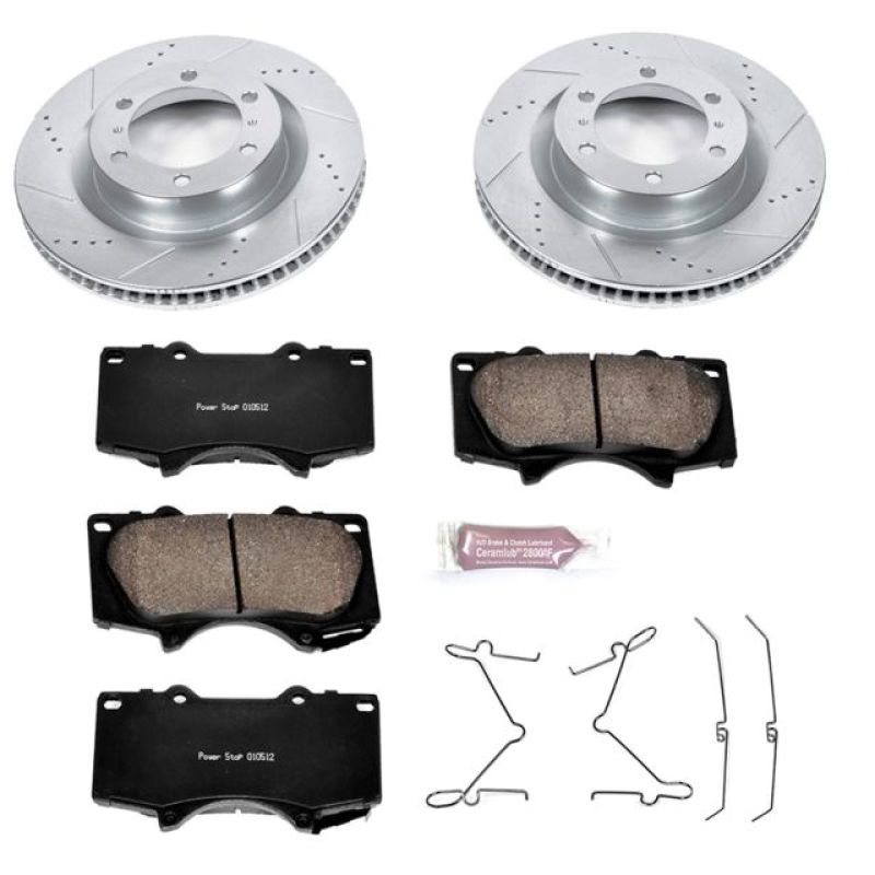 Power Stop 10-19 Lexus GX460 Front & Rear Z17 Evolution Geomet Coated Brake Kit