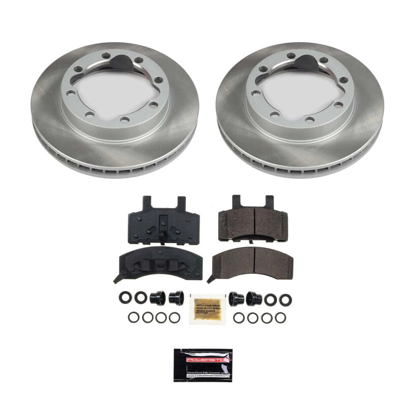 Power Stop 88-00 GMC K3500 Front Semi-Coated Rotor Kit PowerStop