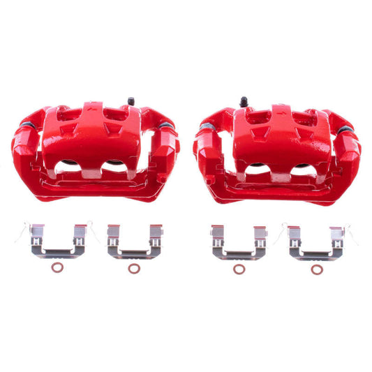 Power Stop 06-12 Infiniti FX35 Front Red Calipers w/Brackets - Pair PowerStop