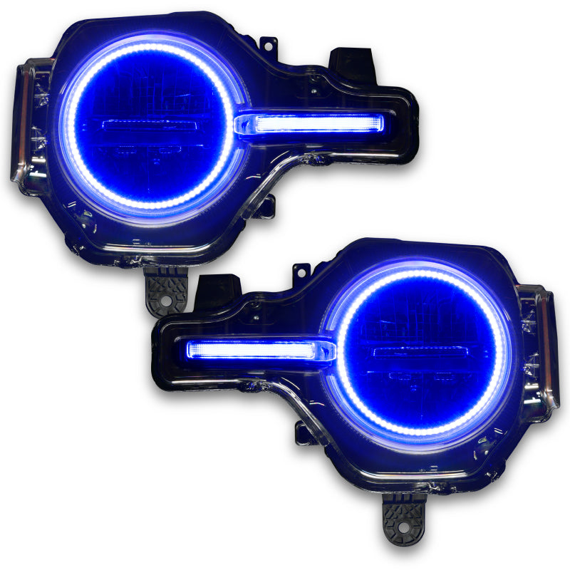 Oracle 21-22 Ford Bronco Headlight Halo Kit w/DRL Bar - Base Headlights ColorSHIFT -w/RF Controller ORACLE Lighting