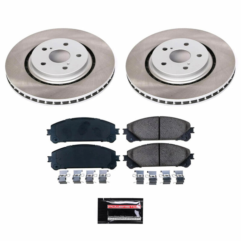 Power Stop 20-23 Toyota Camry Front Semi-Coated Rotor Kit PowerStop