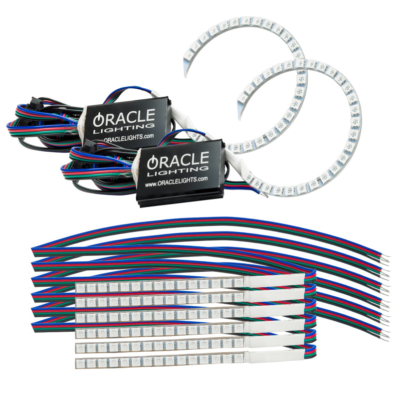 Oracle 18-21 Ford Mustang DRL Upgrade w/ Halo Kit - ColorSHIFT w/o Controller ORACLE Lighting