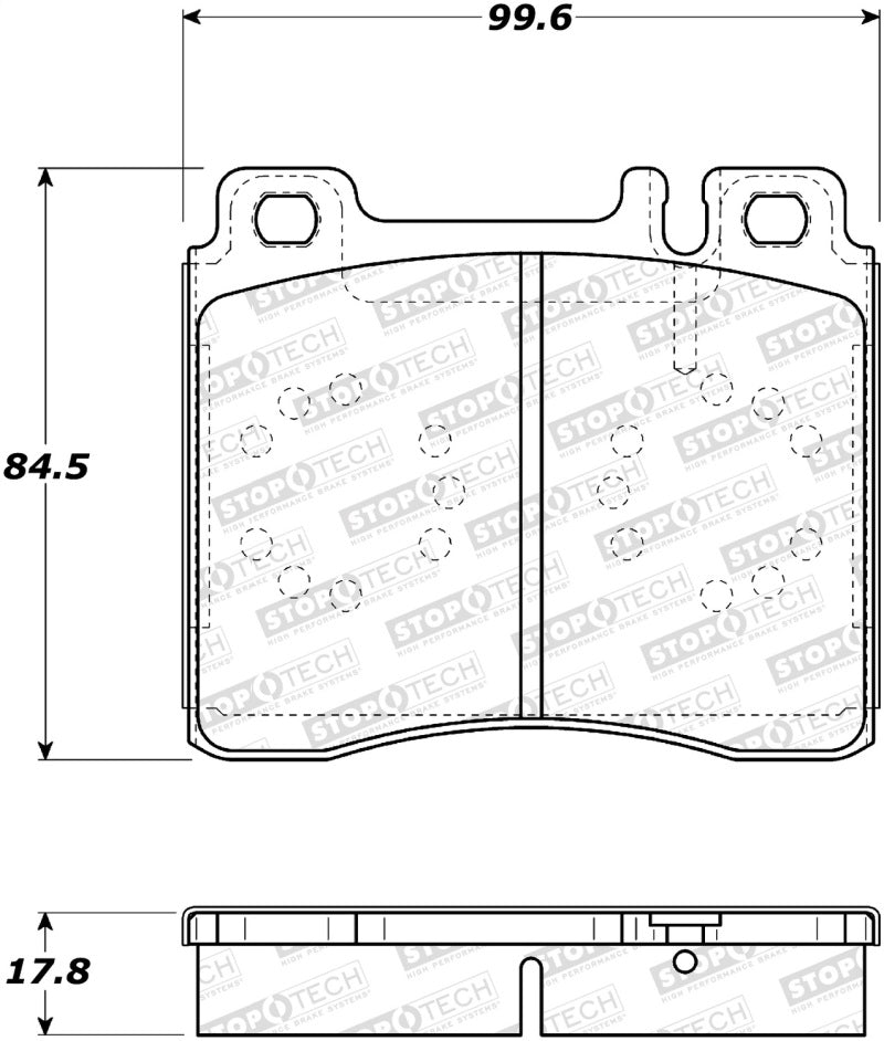 StopTech Premium Ceramic Front Brake Pads - 308.05770 Stoptech